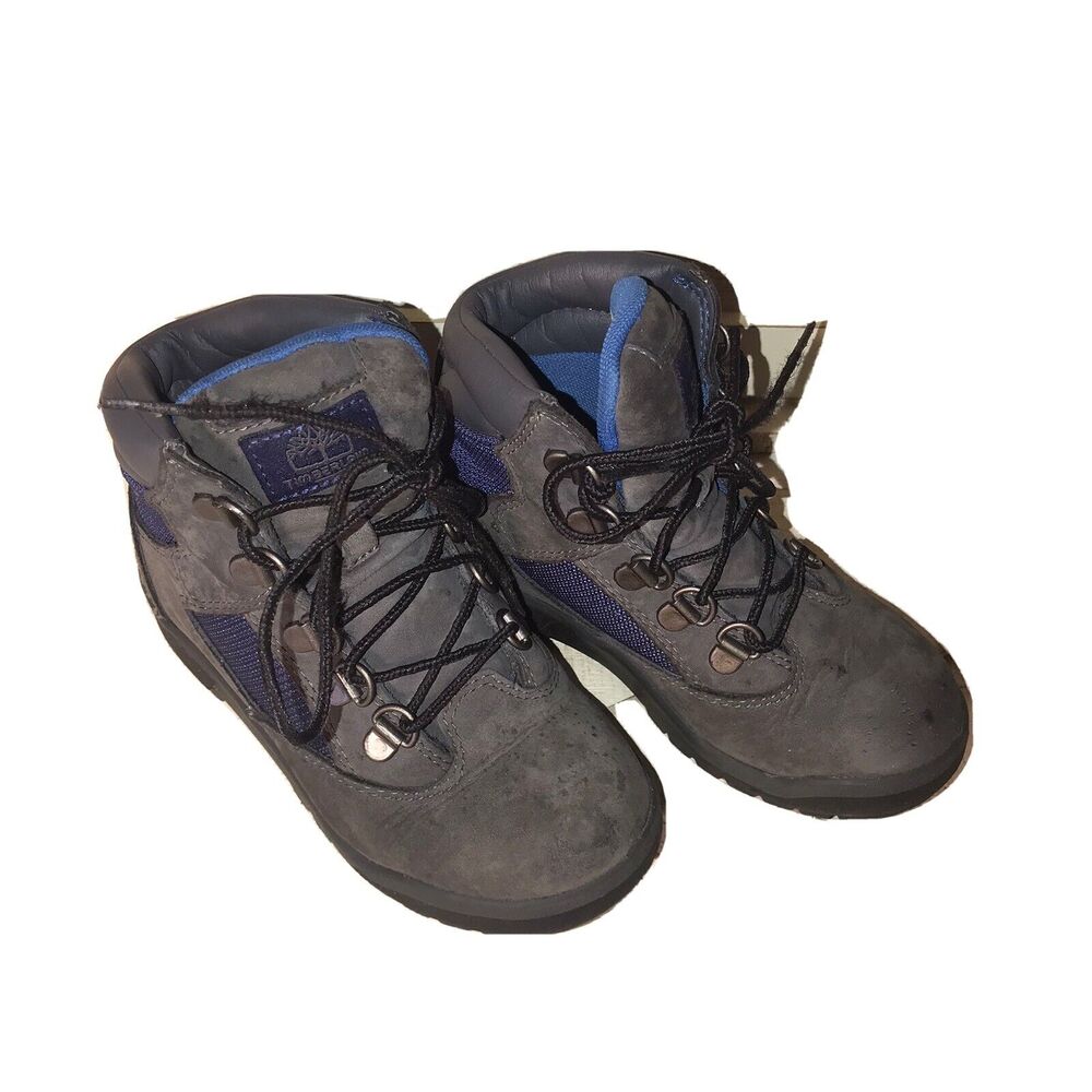 Timberland Field Boot Mid Little Kid / Toddler Shoes Grey-Black Size 11.5